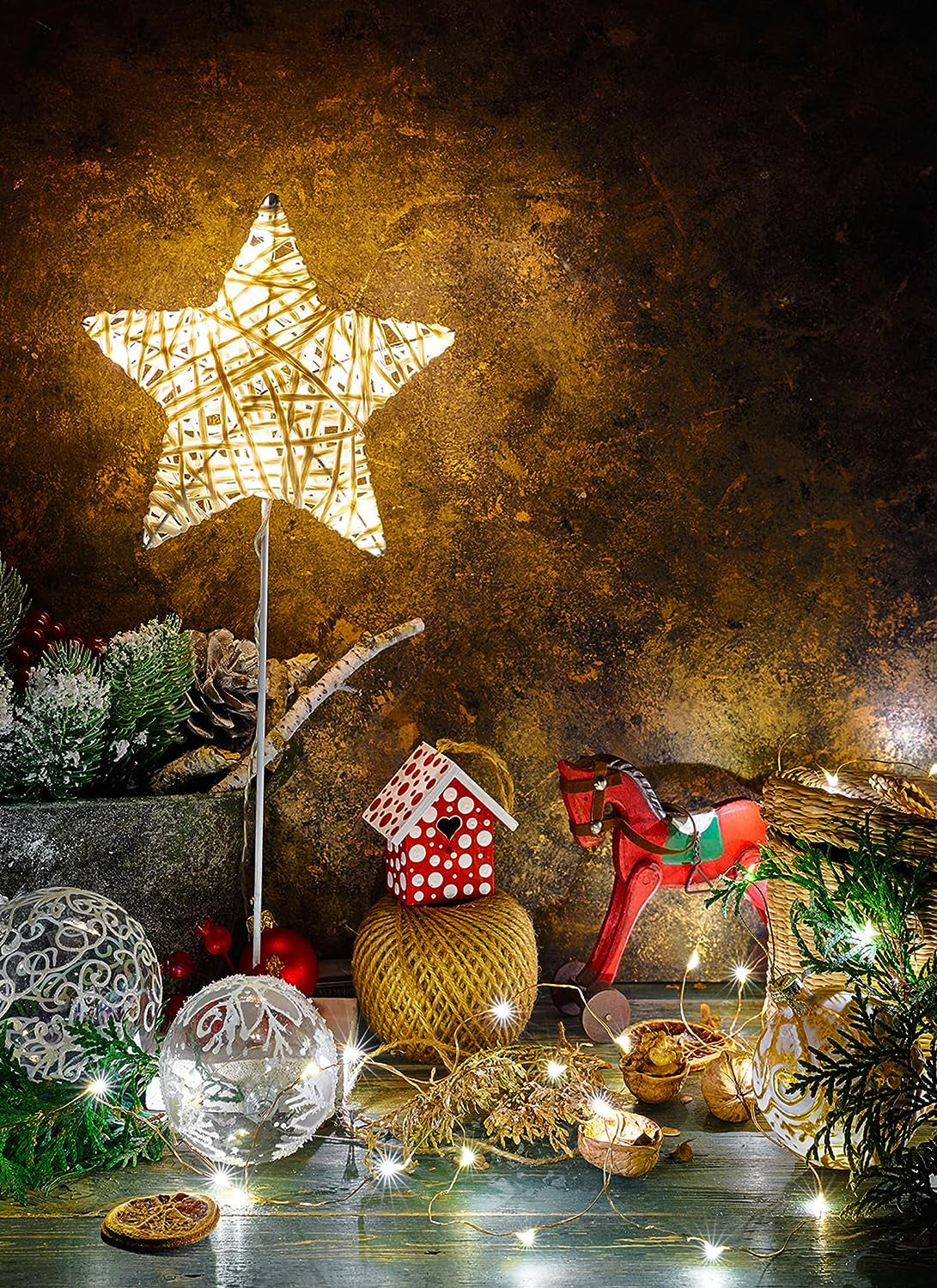 Fairy String Lights, 33Ft 100 LED Mini Battery Operated Fairy Lights Copper Wire Twinkle Lights Mason Jar Lights, Waterproof Starry Firefly Lights for Party Wedding Christmas Decor
