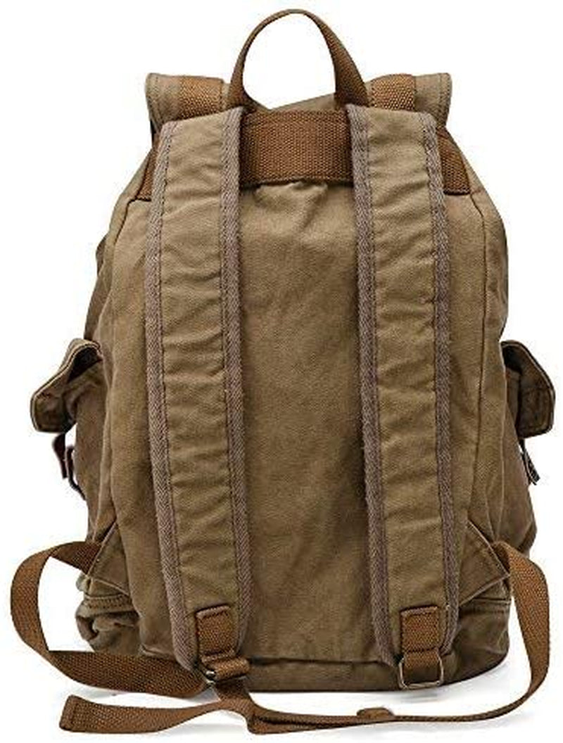 21101AMG Specially High Density Thick Canvas Backpack Rucksack, Army Green, Large