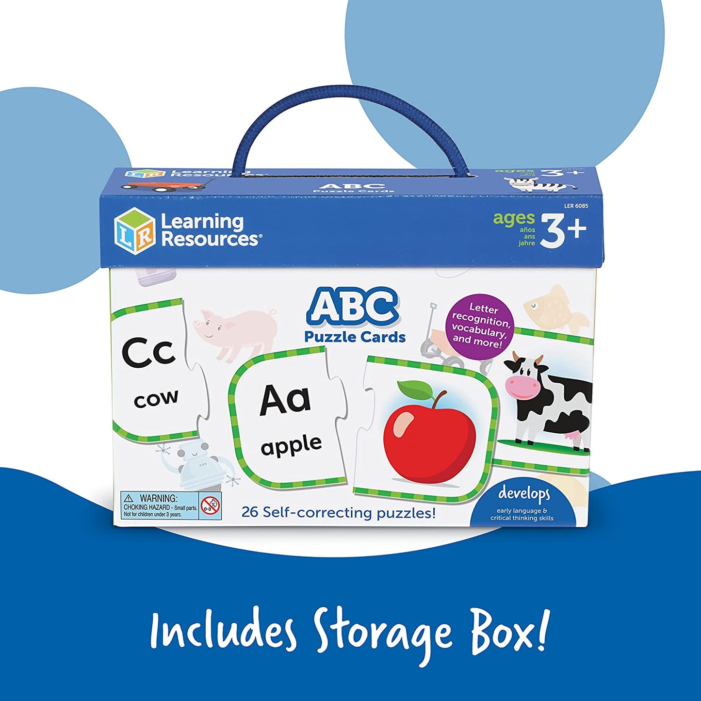 ABC Puzzle Cards, Kindergarten Readiness, Self Correcting Puzzles, Alphabet Learning Games, Puzzles for Toddlers, Ages 3+