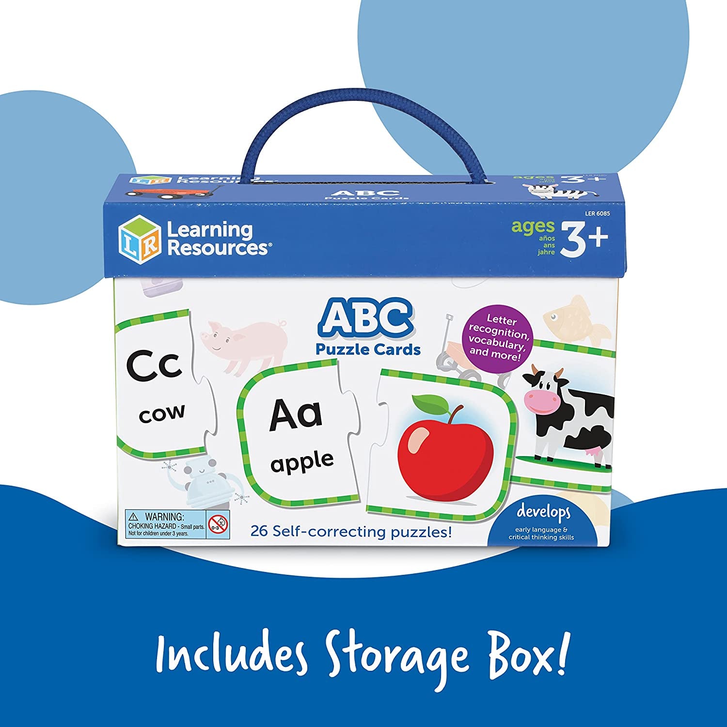 ABC Puzzle Cards, Kindergarten Readiness, Self Correcting Puzzles, Alphabet Learning Games, Puzzles for Toddlers, Ages 3+