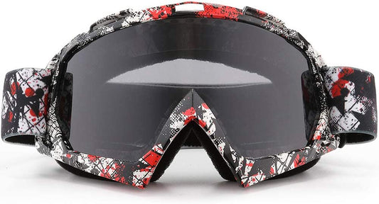 Motorcycle Goggles, ATV Dirt Bike off Road MX UV400 Motocross Goggle with Soft Thick Foam Anti-Scratch Dustproof