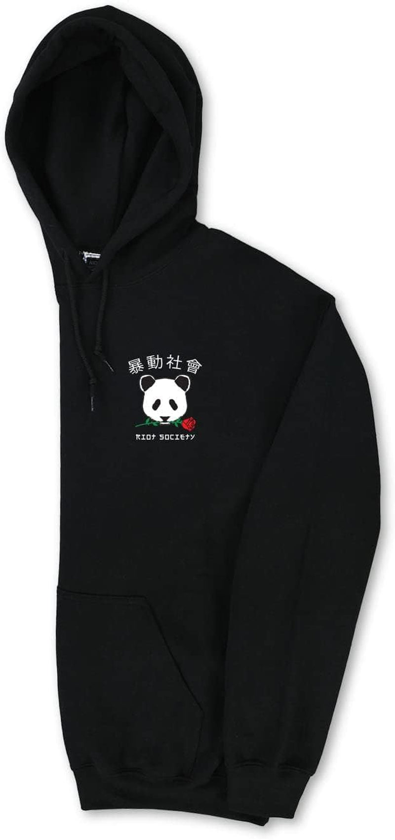 Panda Rose Mens Graphic Pullover Hoodie Sweatshirt, Perfect Sweater for the Champion to Wear into the AM - Black, Xx-Large