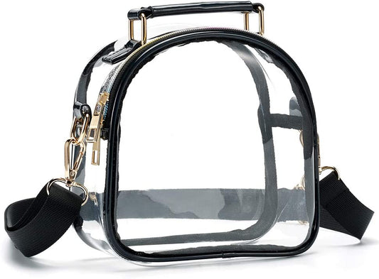 Clear Purse for Women, Clear Bag Stadium Approved, See through Clear Handbag