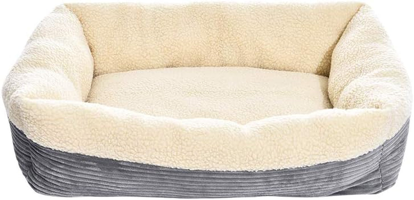 24-Inch Self Warming Pet Bed for Cat or Dog, Rectangle, Grey, 24"L X 20"W X 7"H