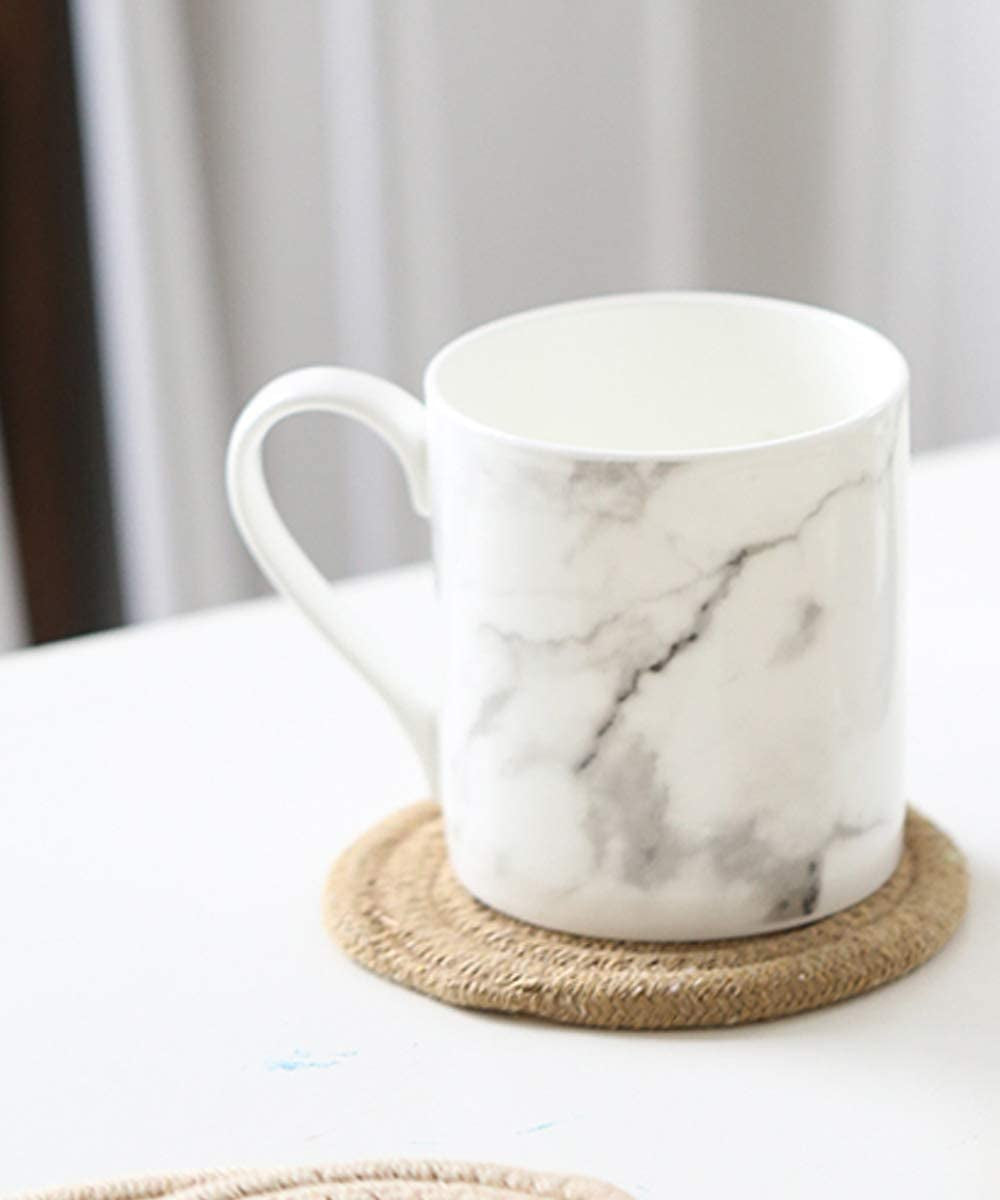 6 Pcs Coasters for Drinks Farmhouse Fabric Braided Absorbent Coasters for Wooden Table 4.3 Inch