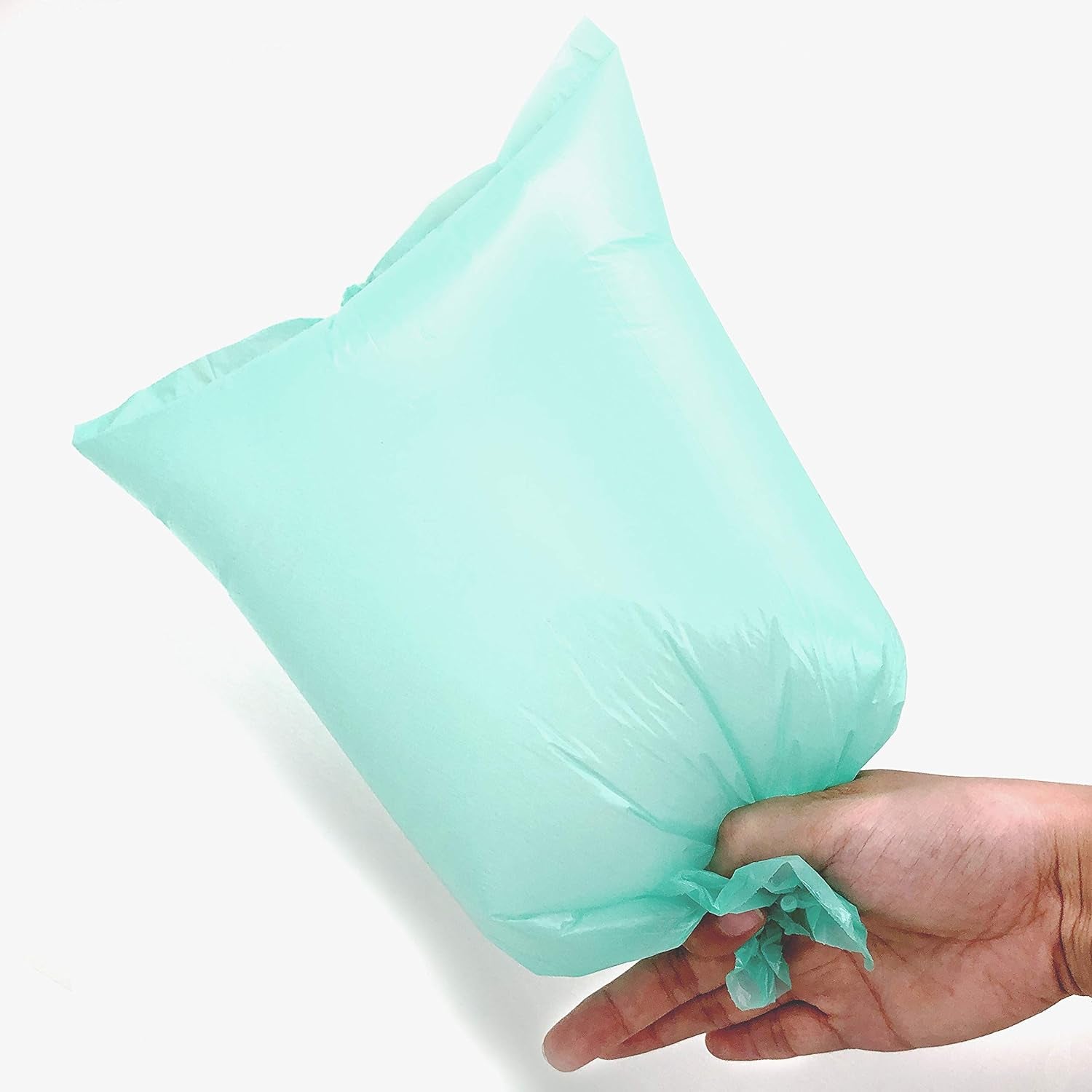 Dog Poop Bags - Leak-Proof Dog Waste Bags, Clean up Pet Poo Bag Refills 9 Rolls /135 Count, (Greenish-Blue) Includes Free Bone Dispenser and D-Ring Carabiners Clip