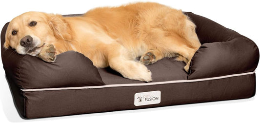 Ultimate Dog Bed, Orthopedic Memory Foam, Multiple Sizes and Colors, Medium Firmness Pillow, Waterproof Liner, YKK Zippers, Breathable 35% Cotton Cover