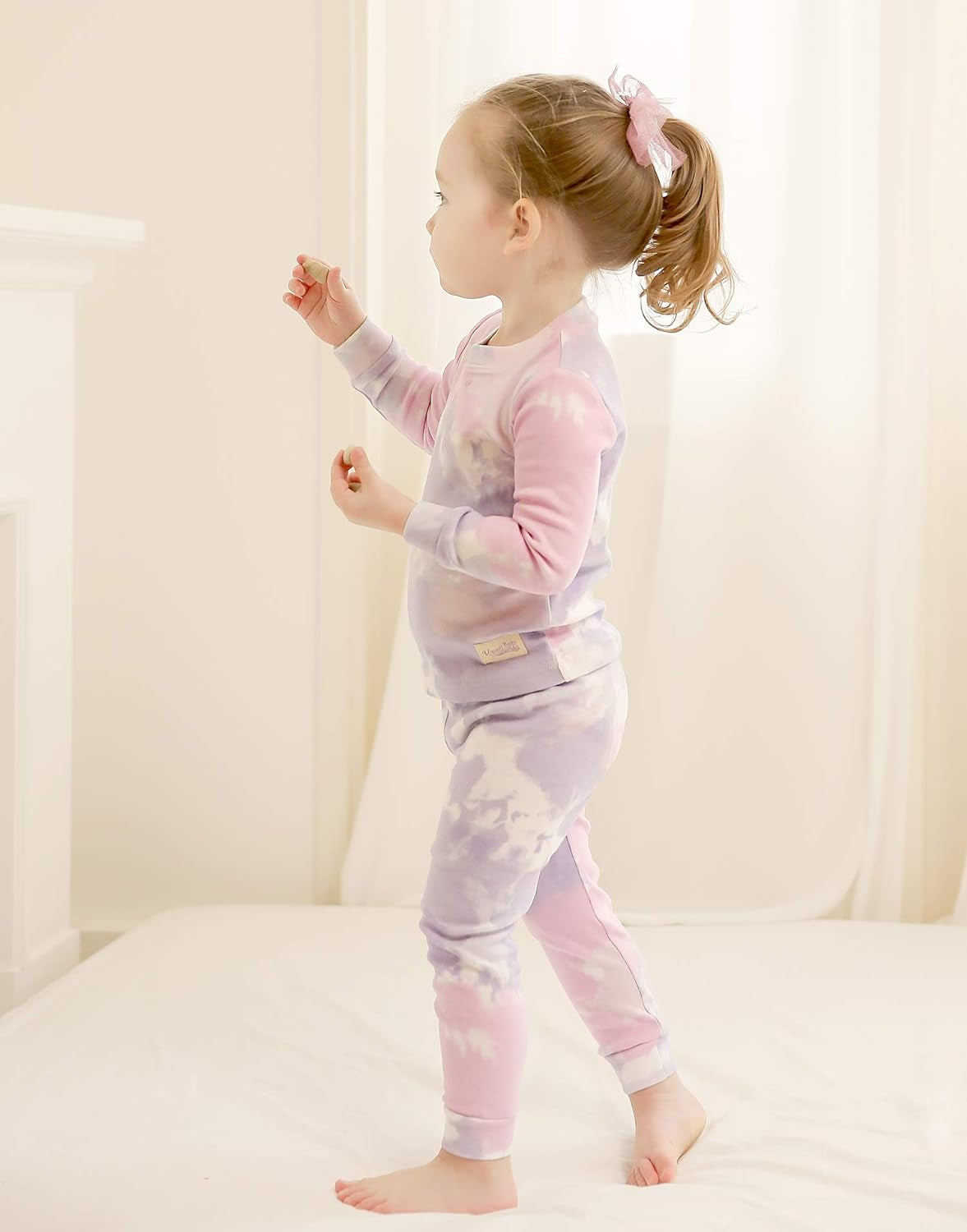 12M-12Y Toddler Kids Boys Girls 100% Cotton Marbling Tiedye Sung Fit Sleepwear Pajamas 2Pcs Pjs Set