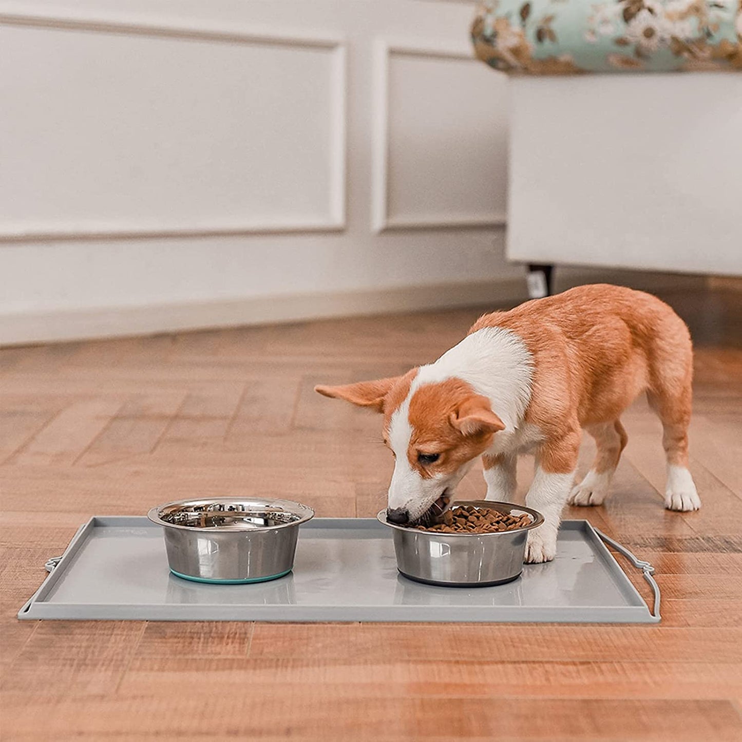 Deep Stainless Steel Anti-Slip Dog Bowls, 2 Pack, 3 Cups