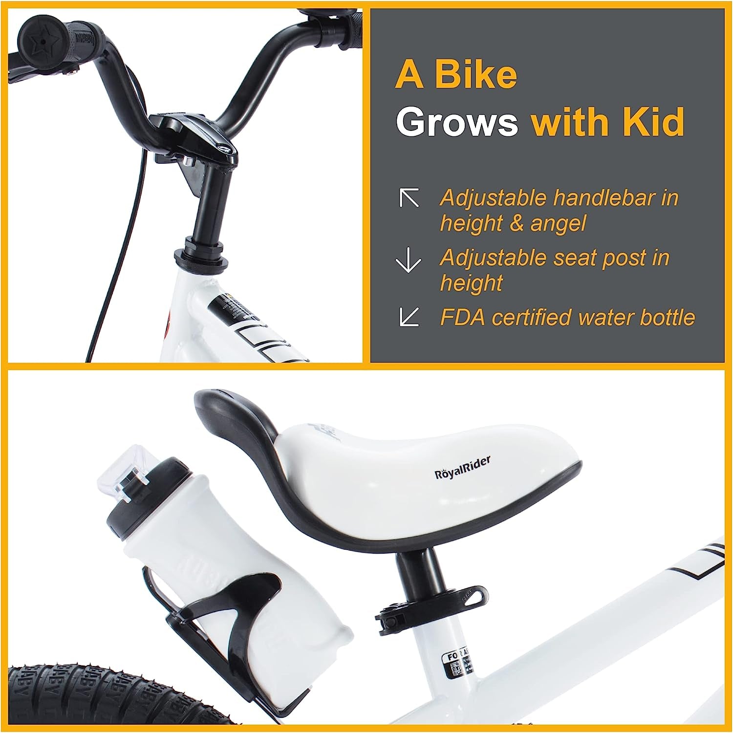 Freestyle Kids Bike 12 14 16 18 Inch Bicycle for Boys Girls Ages 3-10 Years, Multiple Color Options