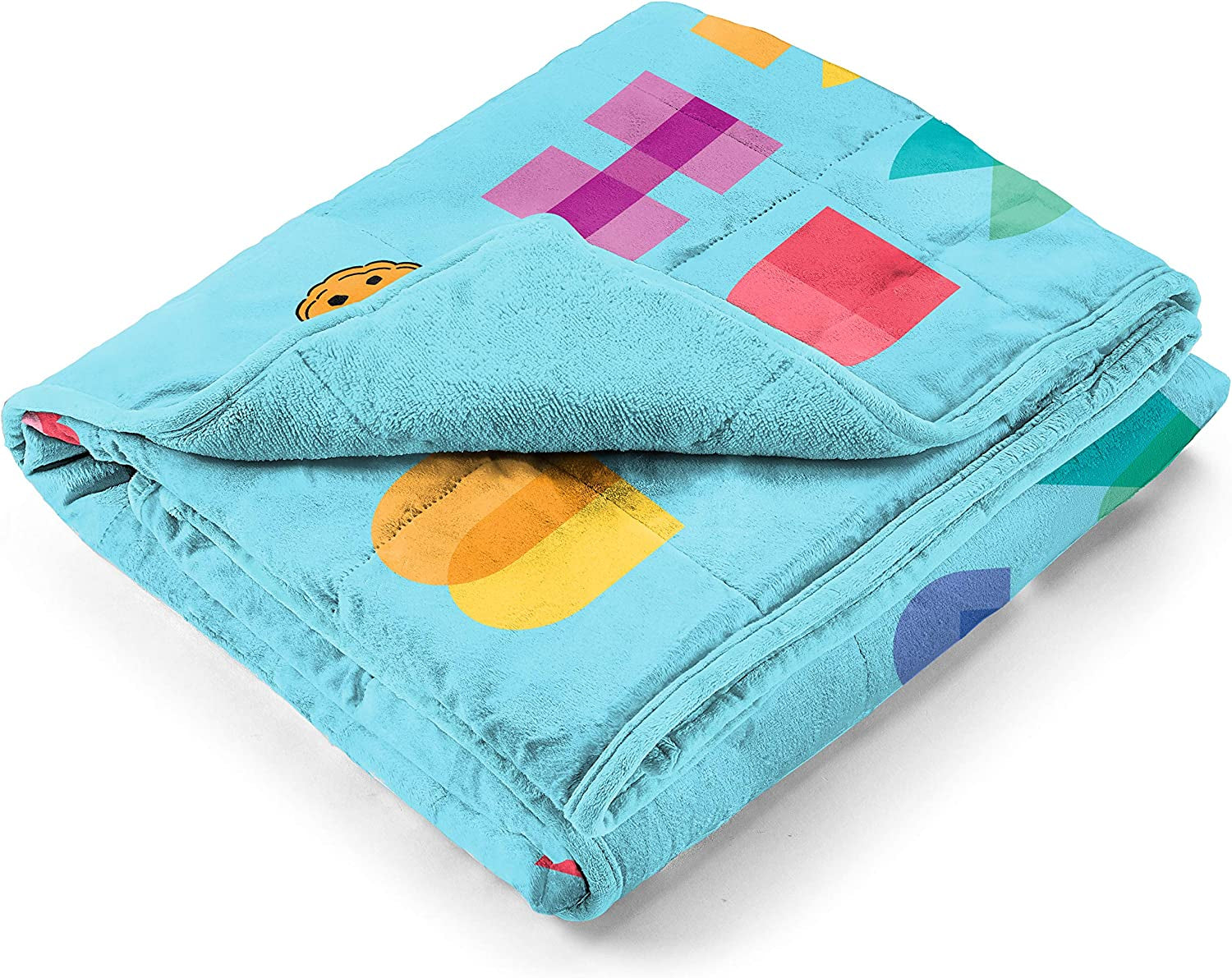 Sesame Street Alphabet Gang Weighted Blanket 5 Lbs - Measures 36 X 48 Inches, Kids Bedding Features Elmo & Cookie Monster - Fade Resistant Super Soft Velboa (Official Sesame Street Product)