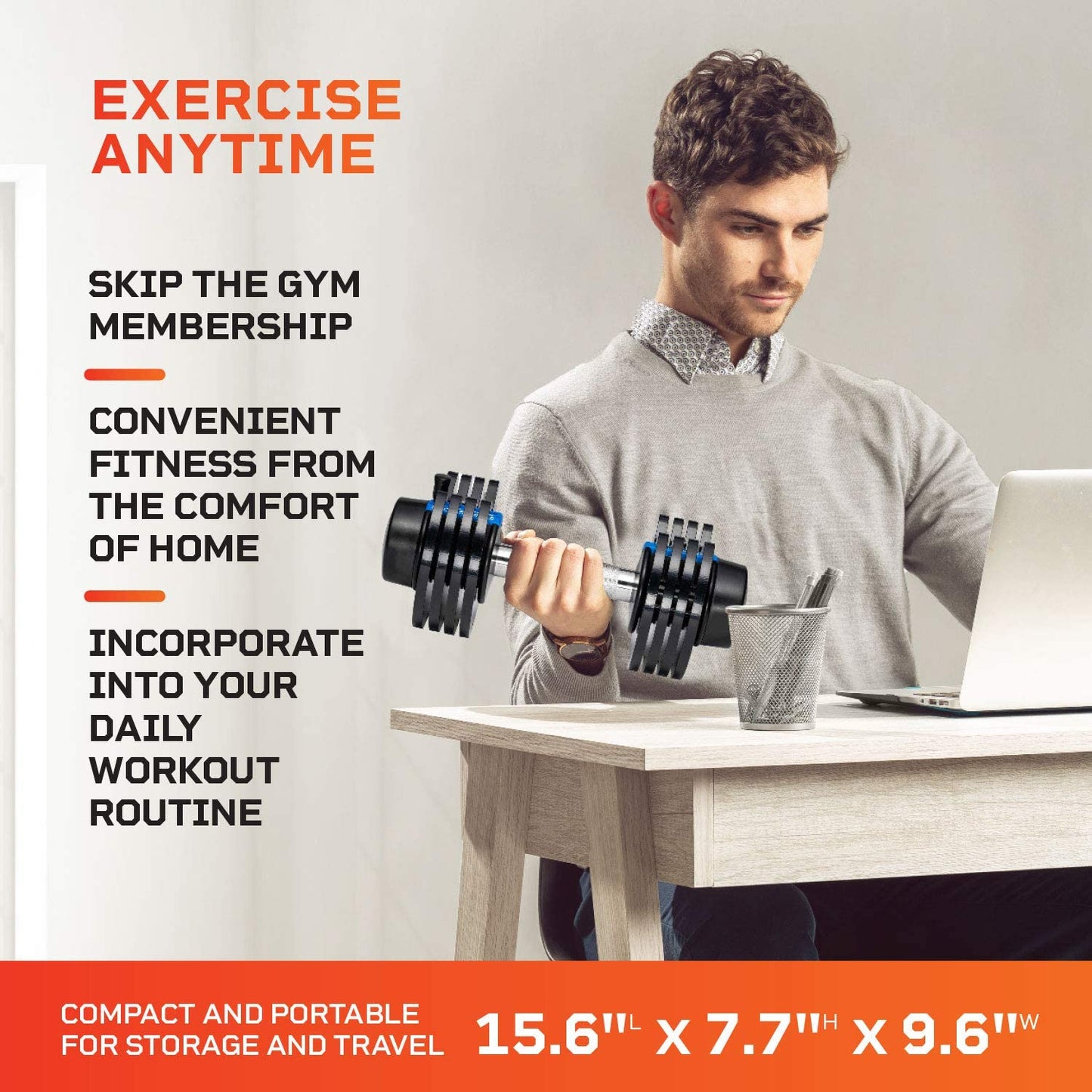 Adjustable Dumbbell 25Lb (5Lb, 10Lb, 15Lb, 20Lb, 25Lb). 5-In-1 Dumbbells Adjustable Weights for Men and Women. Dumbbell Adjustable Free Weights Plates and Rack.Dumbbells Set of 2.