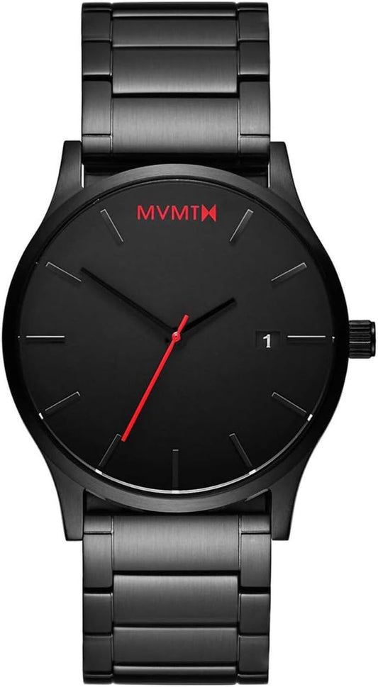 Classic II - Vintage Men’S Wristwatch - Minimalist Watch - Stainless Steel Water-Resistant Watch 5 ATM/50 Meters - Premium Leather Men’S Watches - Interchangeable Bands - 44Mm