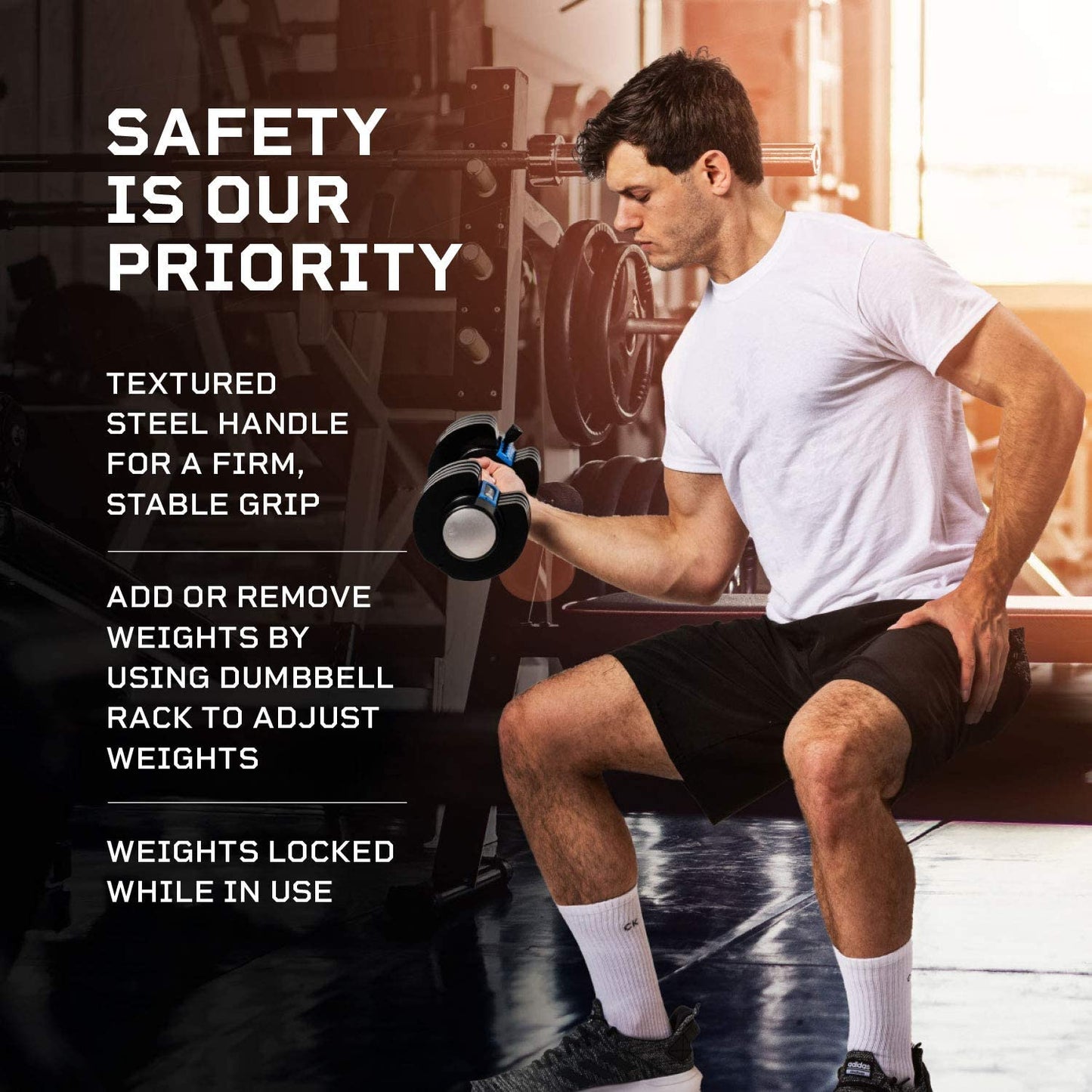 Adjustable Dumbbell 25Lb (5Lb, 10Lb, 15Lb, 20Lb, 25Lb). 5-In-1 Dumbbells Adjustable Weights for Men and Women. Dumbbell Adjustable Free Weights Plates and Rack.Dumbbells Set of 2.