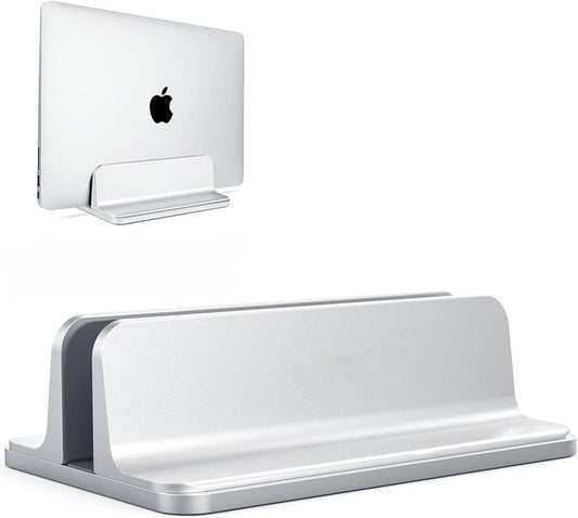 Vertical Laptop Stand, Laptops Cradle Holder, Laptop Standing Desk Dock with Adjustable Size, Laptop Computer Accessories Holder for Macbook Pro/Air Dell Hp Surface Ipad-Silver