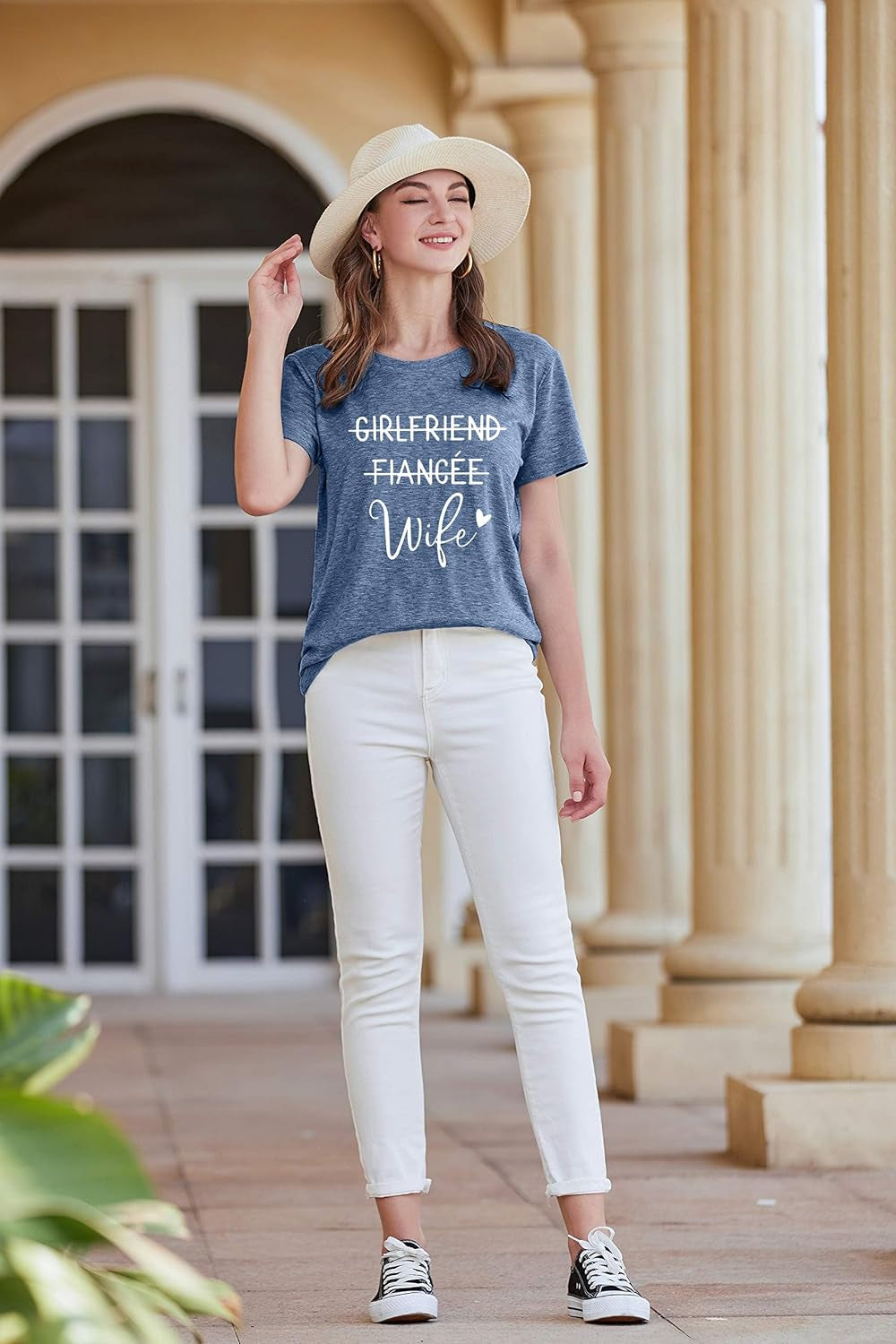 Girlfriend Fiancee Wife Tee Shirt Women Bride Honeymoon Vacation Tshirt Engagement Announcement Tees Tops Shirt