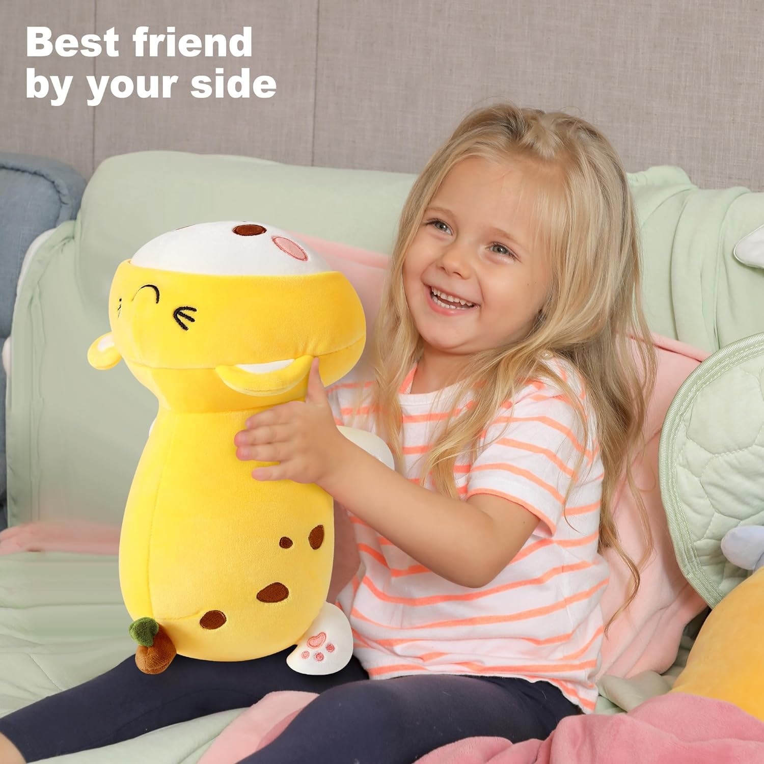 Cute Kitten Banana Cat Plush Toy Stuffed Animal Kitty Soft Banana Plushie Pillow for Kids (Banana Cat, 12")